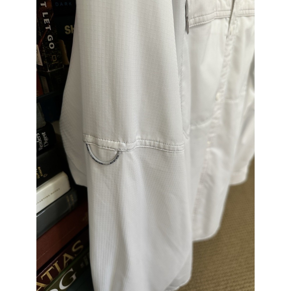 Columbia PFG Shirt Mens 2XL White Button Up Fishing Performance Vented Long Slv - Picture 7 of 14
